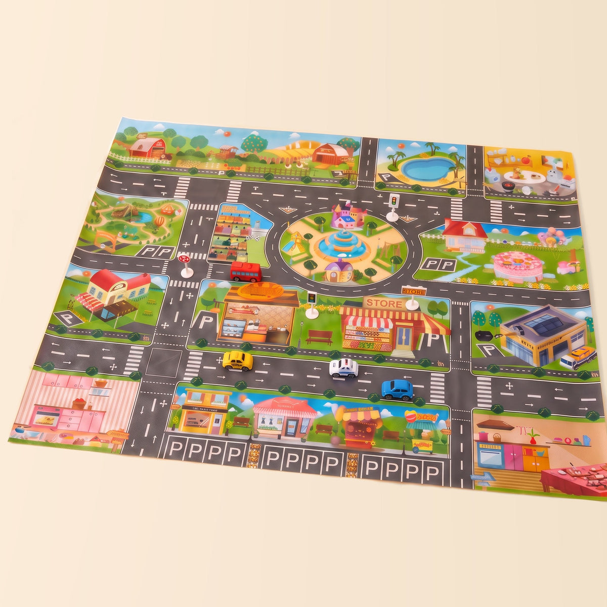 City Map with cars